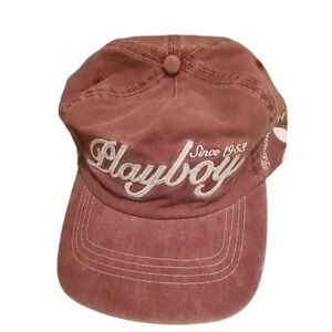 Playboy Homme Femme Streetwear Maroon Dad‎ Hat OS